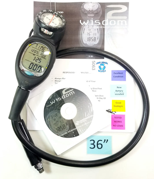 Sherwood WISDOM 2 Air Integrated Scuba Dive Air & Nitrox Computer + Compass