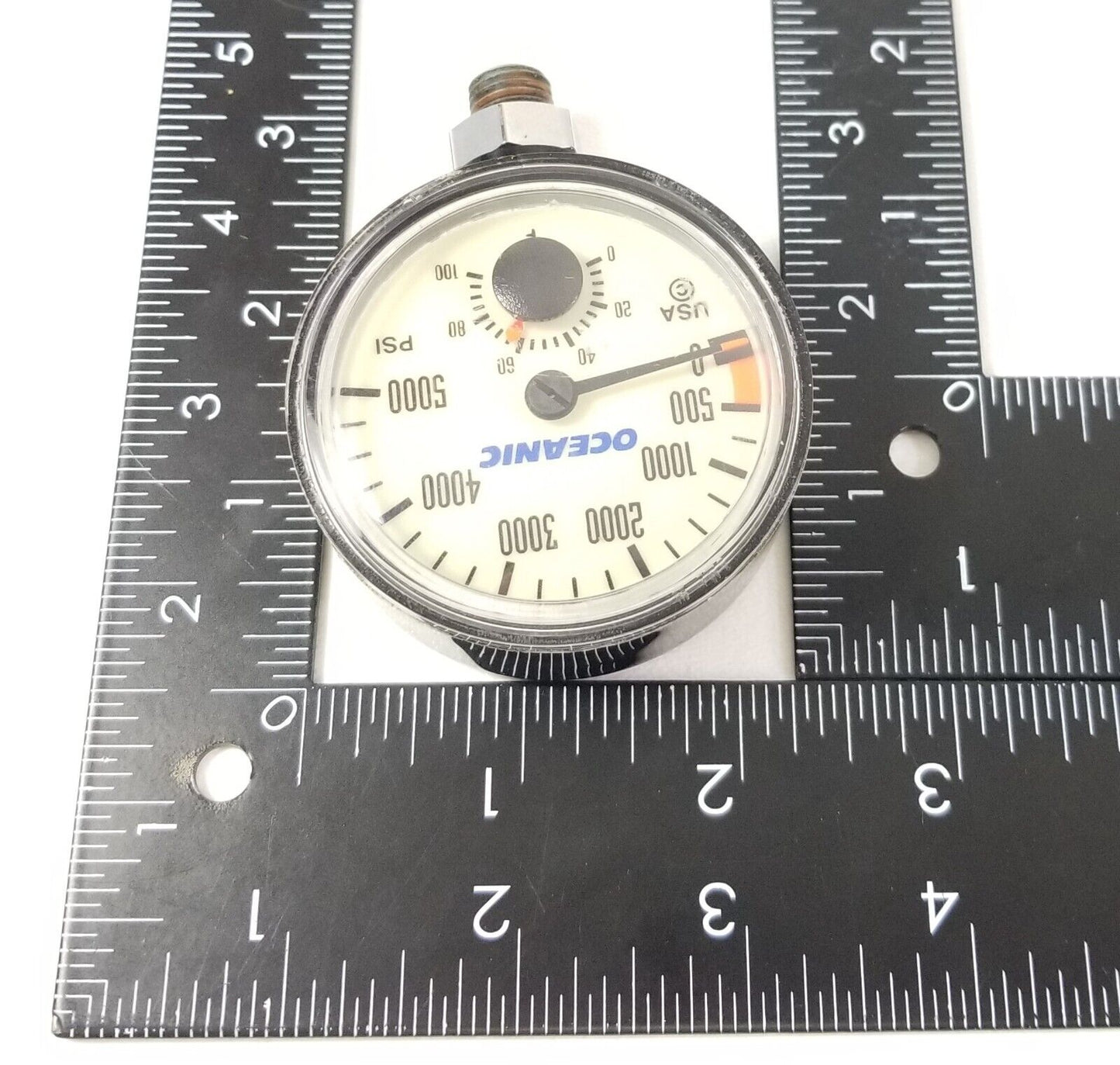 Oceanic 5000 PSI SPG Submersible Pressure Gauge + Thermometer 5,000 Scuba #4355