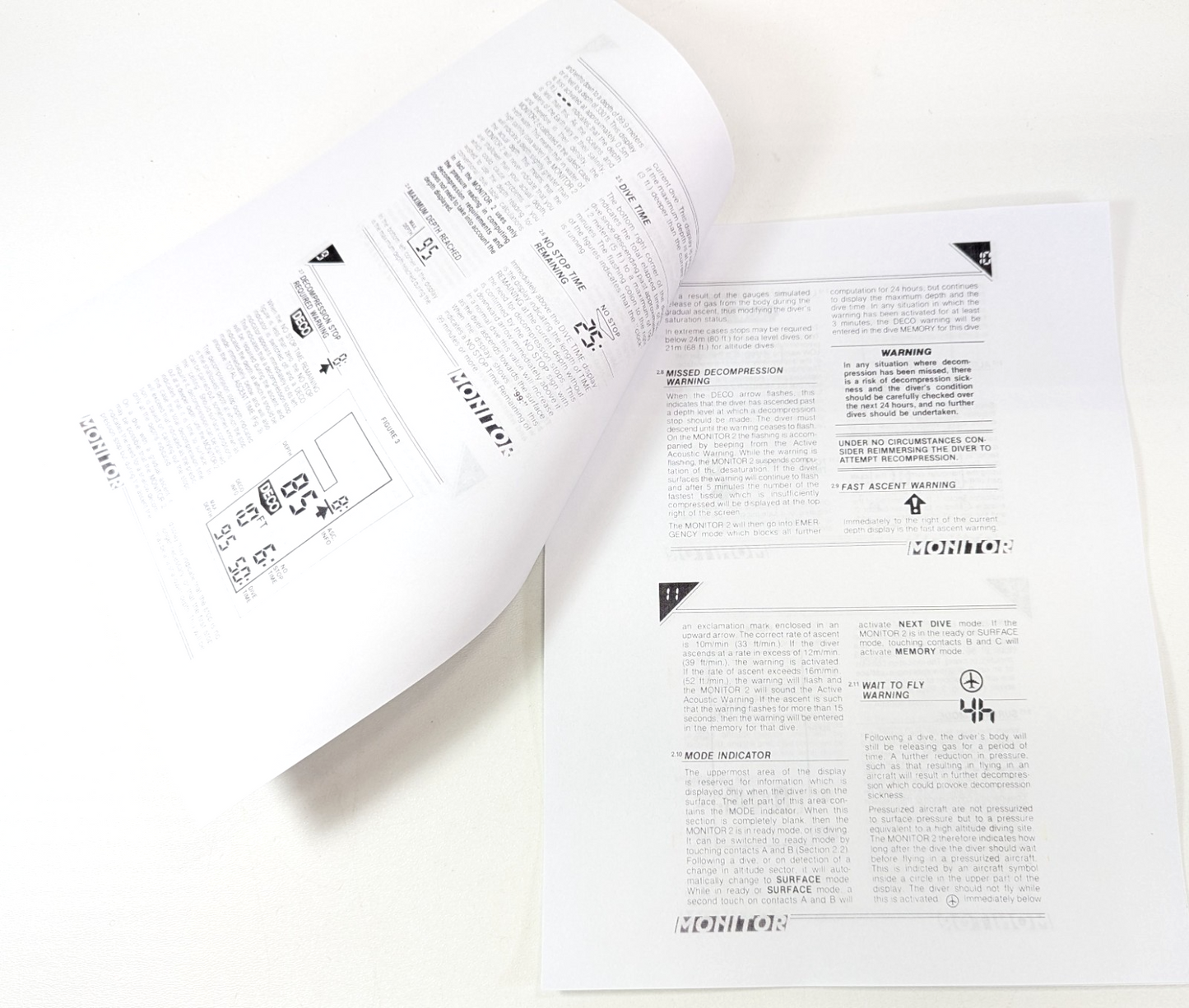 Aqua Lung Monitor 2 Scuba Dive Computer Owners Printed Manual 26 Pages US Divers3