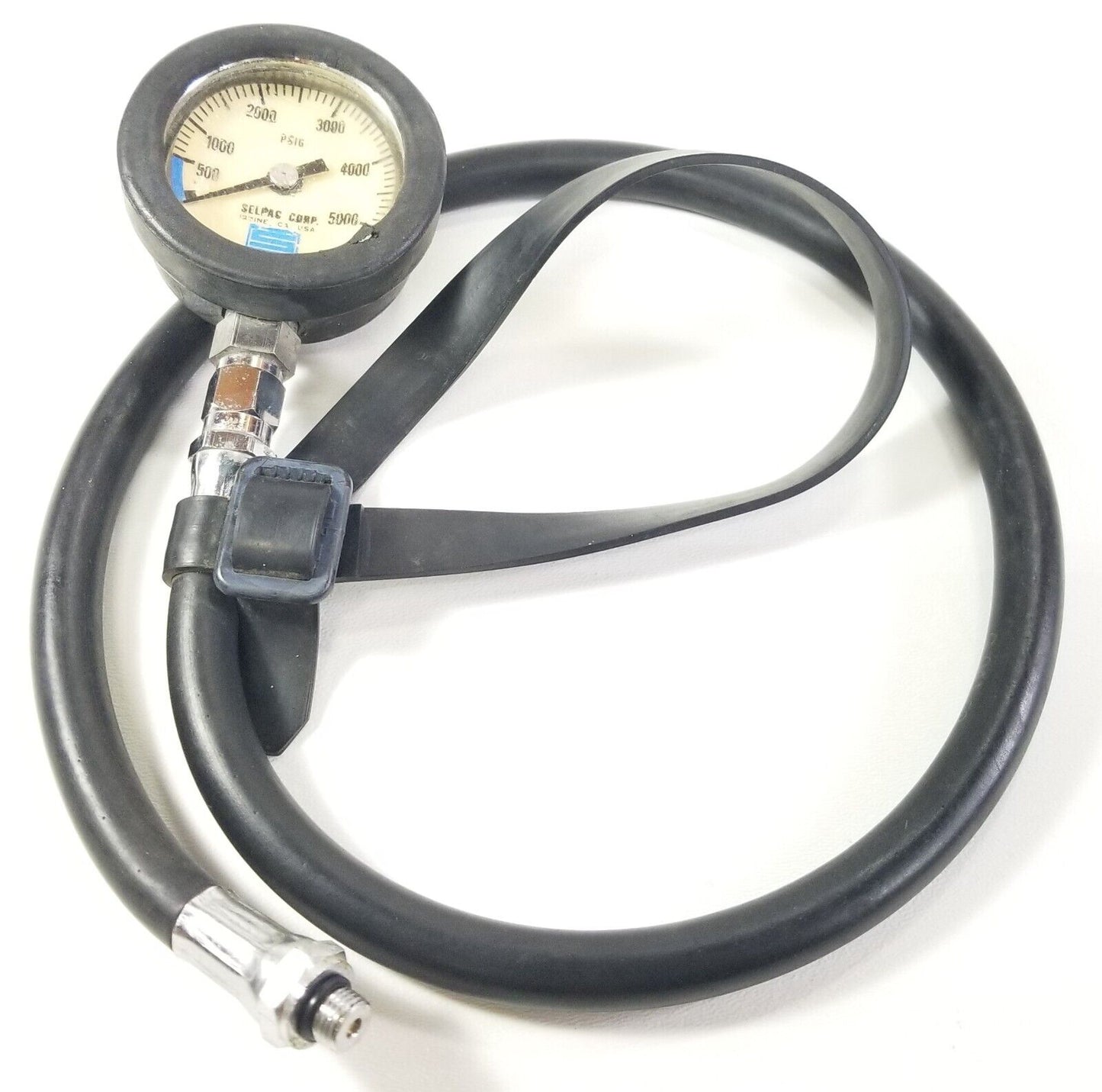 Selpac Corp 5000 PSI SPG Submersible Pressure Gauge Scuba Vintage 4619