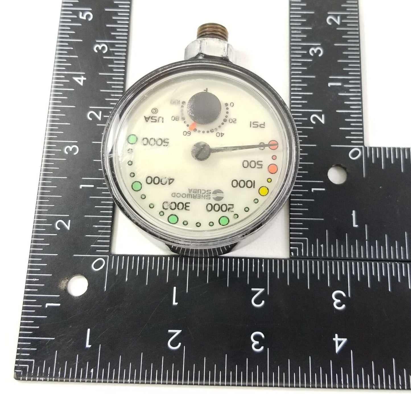 Sherwood 5000 PSI SPG Submersible Scuba Pressure Gauge w Thermometer #4346