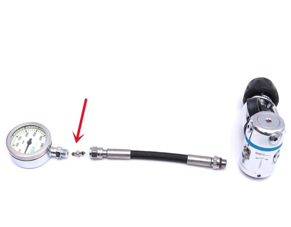 10x Scuba Dive High Pressure HP T End Air Spool SPG Pressure Gauge Computer Hose