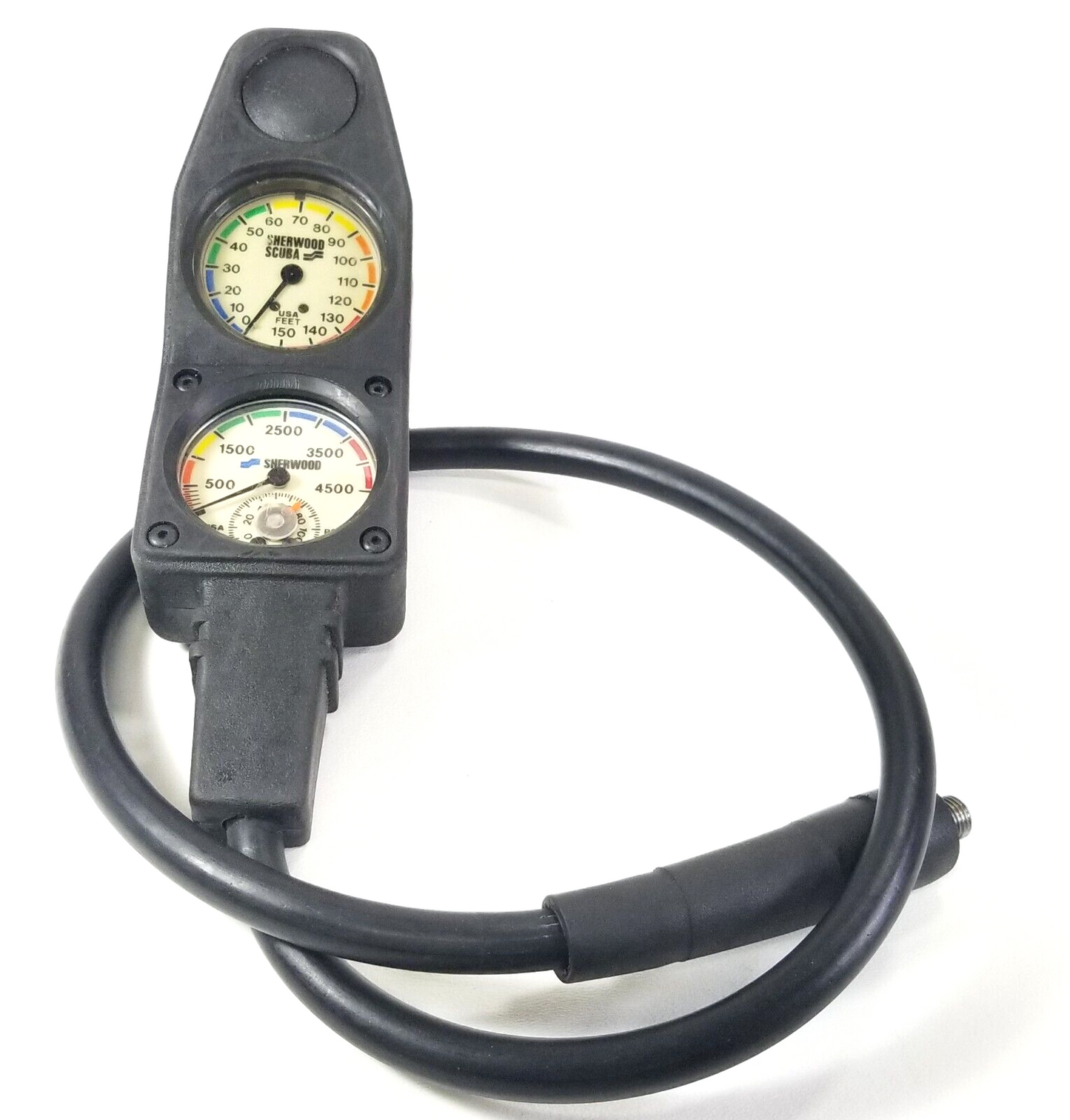 Sherwood Scuba Dive 2 Gauge Console Genesis 4500 SPG 150ft Depth #4404