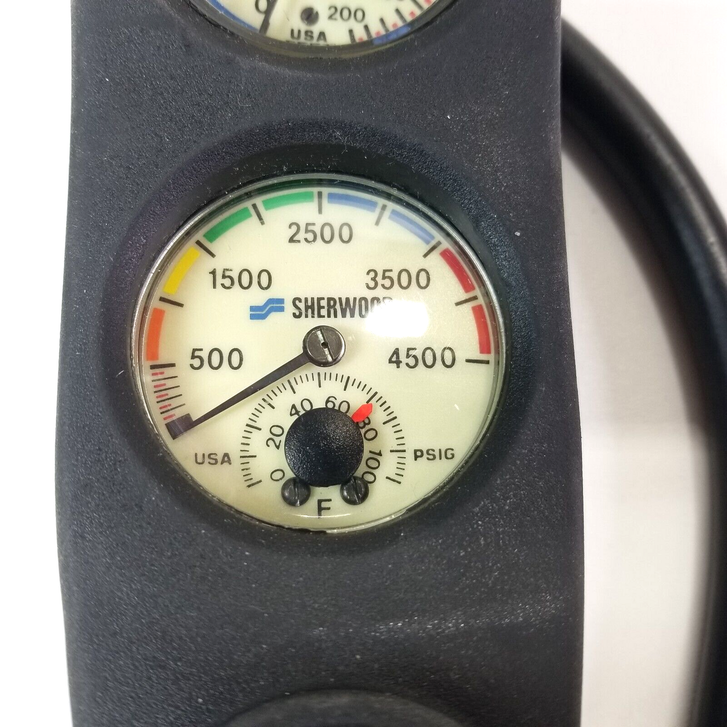 Sherwood Scuba Dive 3 Gauge Complete Console Genesis 4500 SPG 200ft Depth #4968