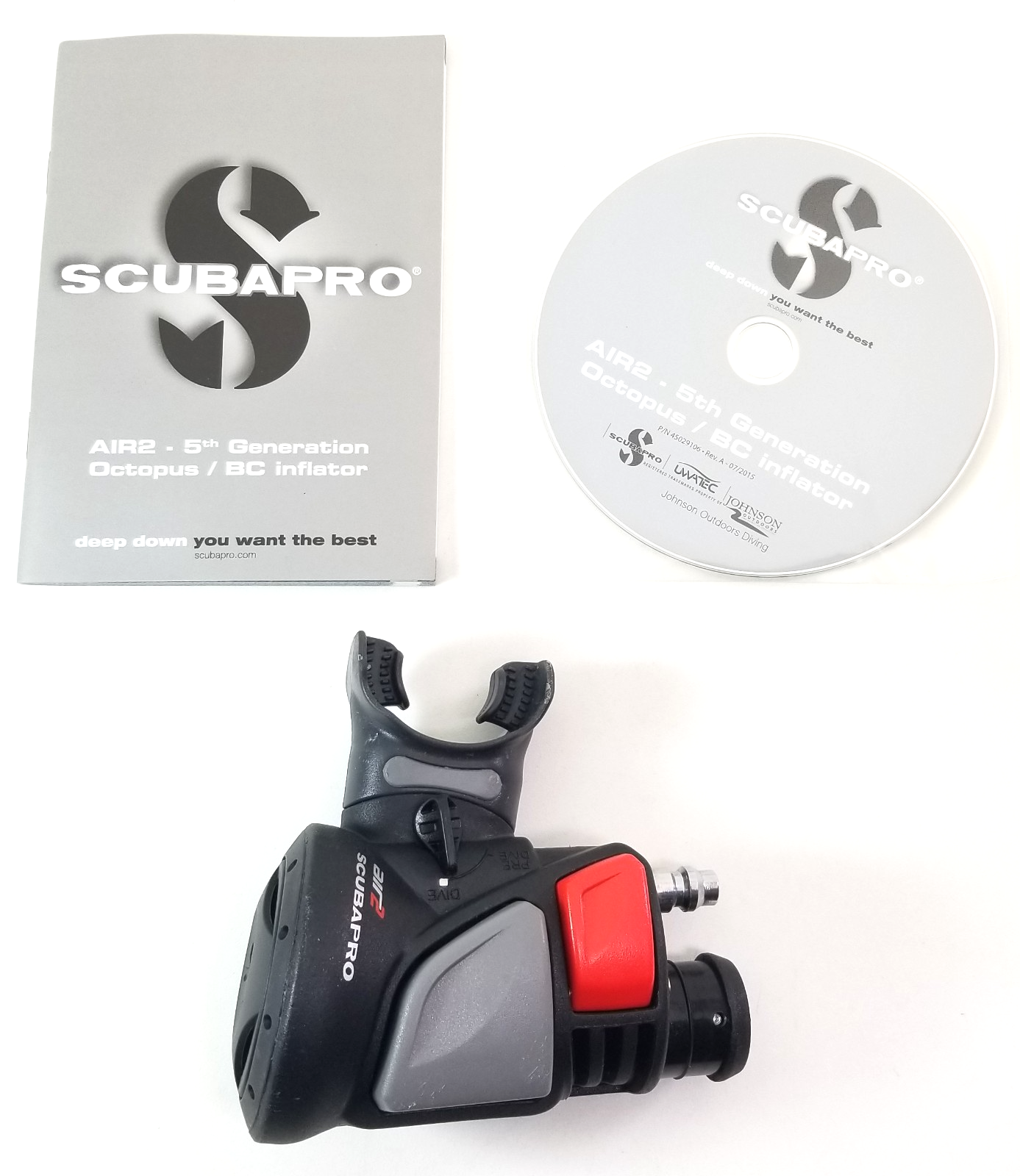 Scubapro 5th Gen Air 2 Alternate Air Source BC BCD Octo Inflator Scuba Dive Air28
