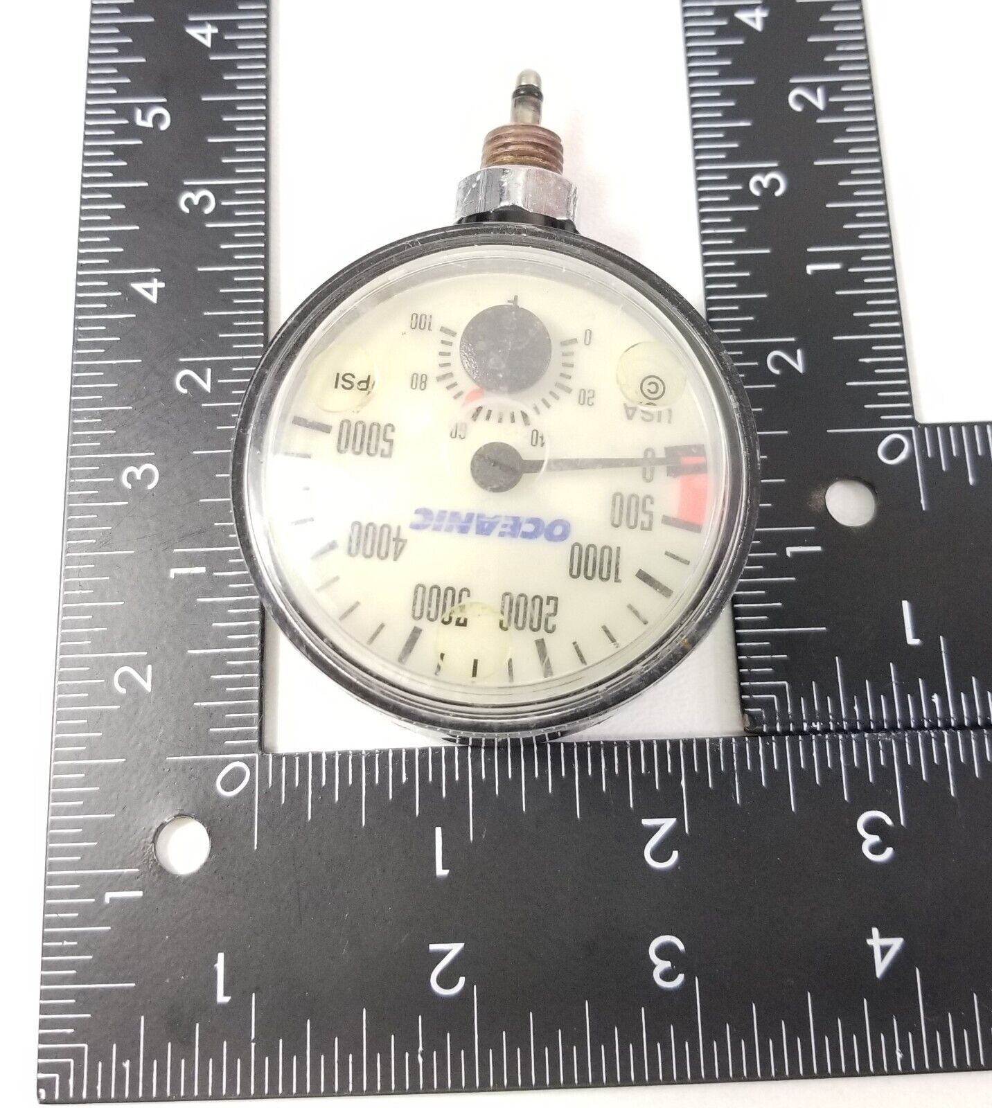 Oceanic 5000 PSI SPG Submersible Pressure Gauge + Thermometer 5,000 Scuba #4341