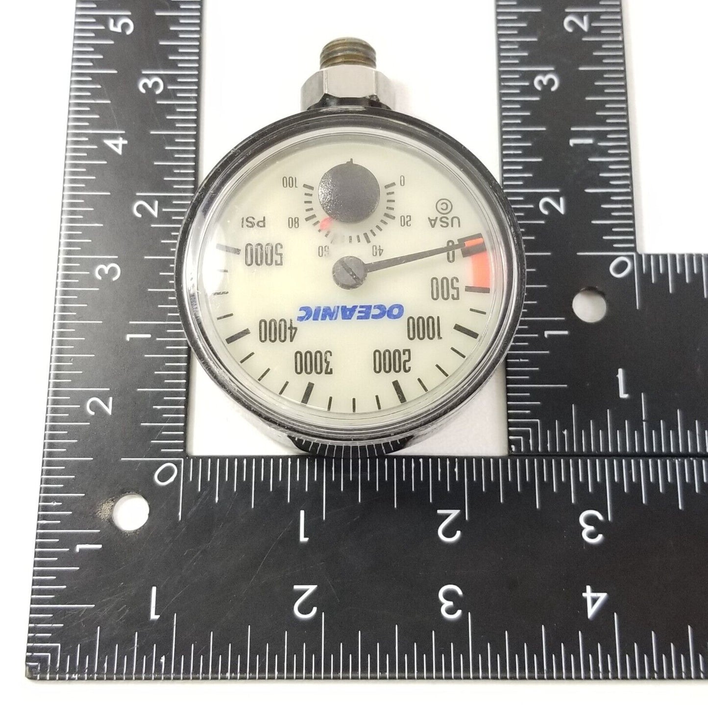 Oceanic 5000 PSI SPG Submersible Pressure Gauge + Thermometer 5,000 Scuba #4332