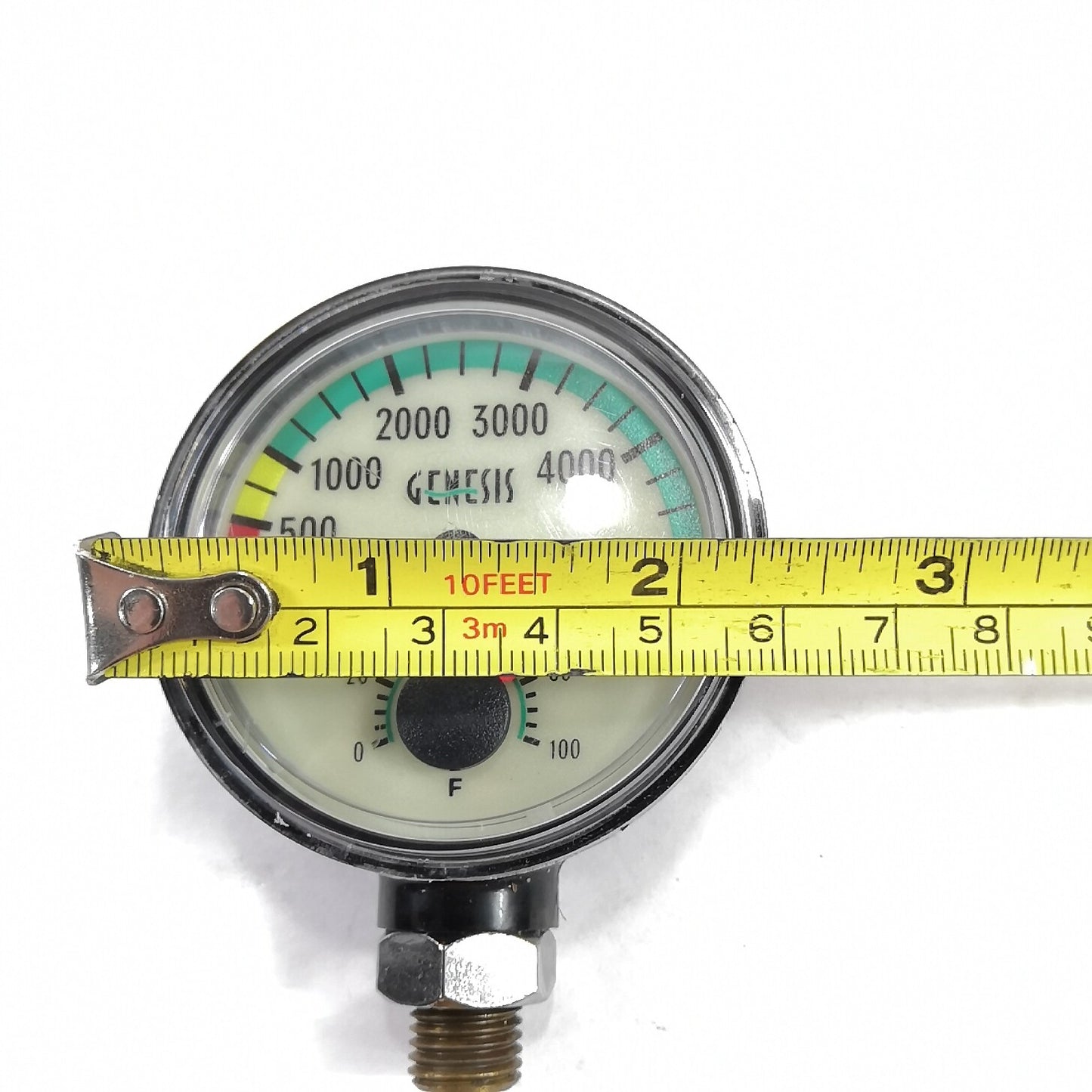 Genesis Sherwood 5000 PSI SPG Submersible Scuba Pressure Gauge w Thermometer 6