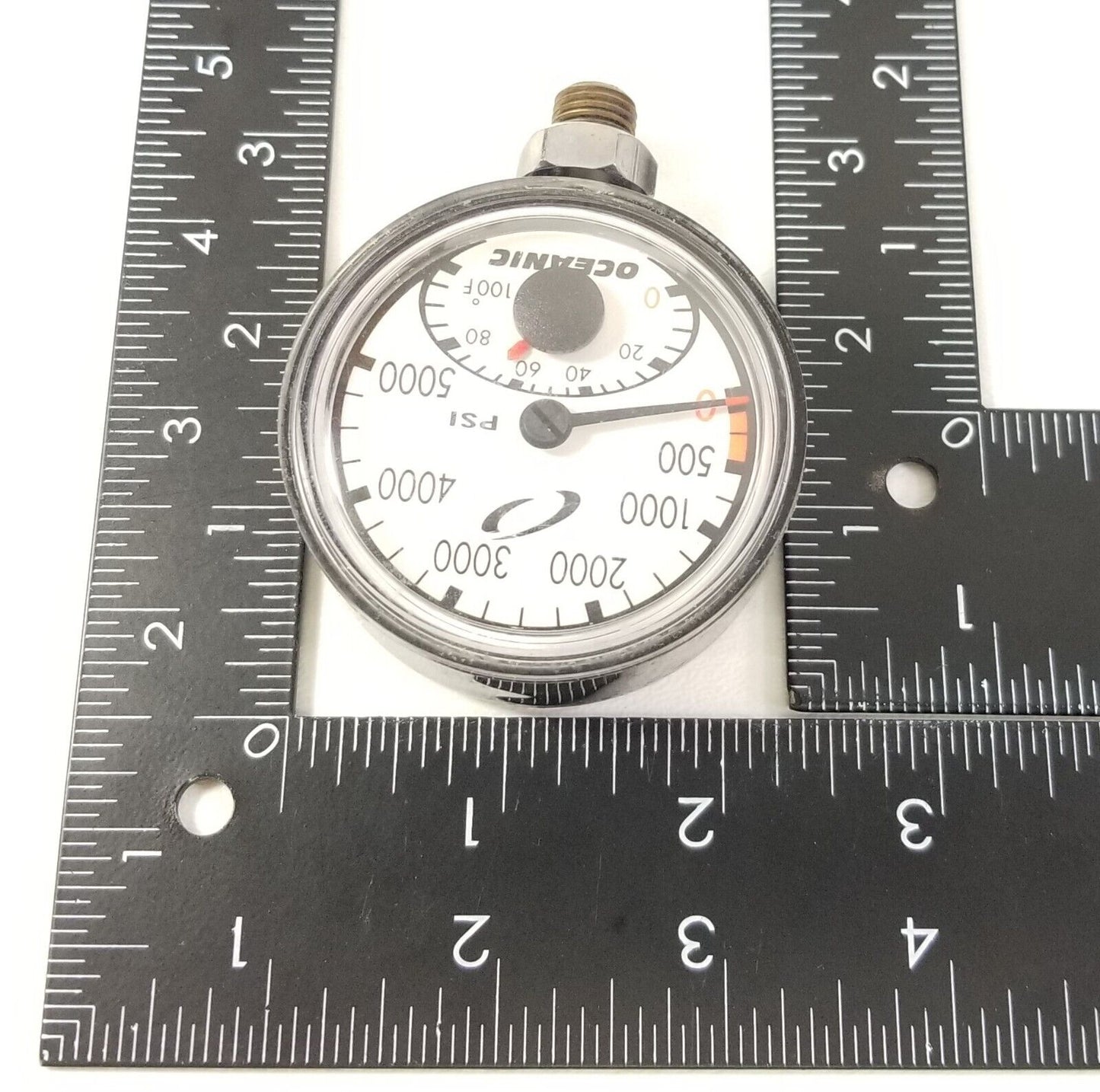Oceanic 5000 PSI SPG Submersible Pressure Gauge + Thermometer 5,000 Scuba #4325