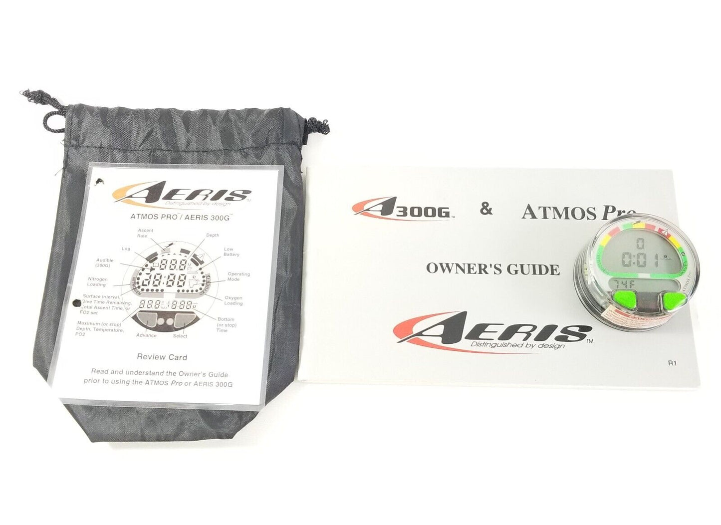 Aeris Atmos Pro Air & Nitrox Scuba Dive Computer Puck Module 2 Buttons     #4680