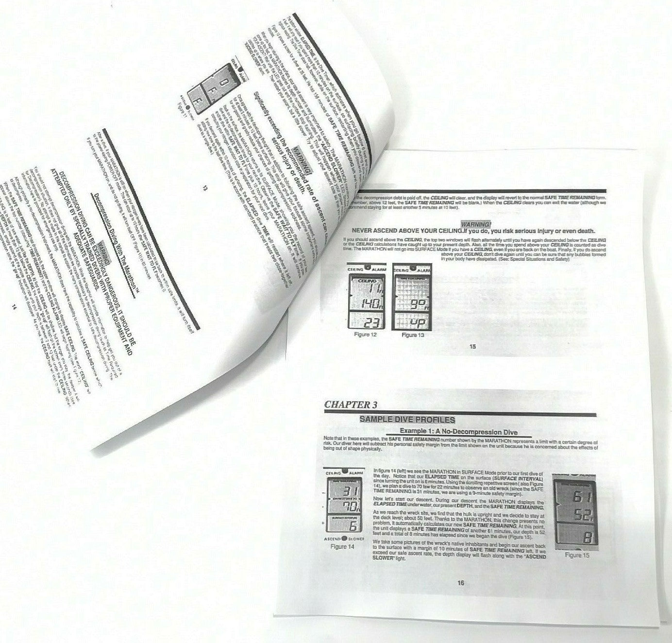 Orca Marathon Scuba Dive Computer Printed Manual US Divers Aqualung Monitor 2 M15