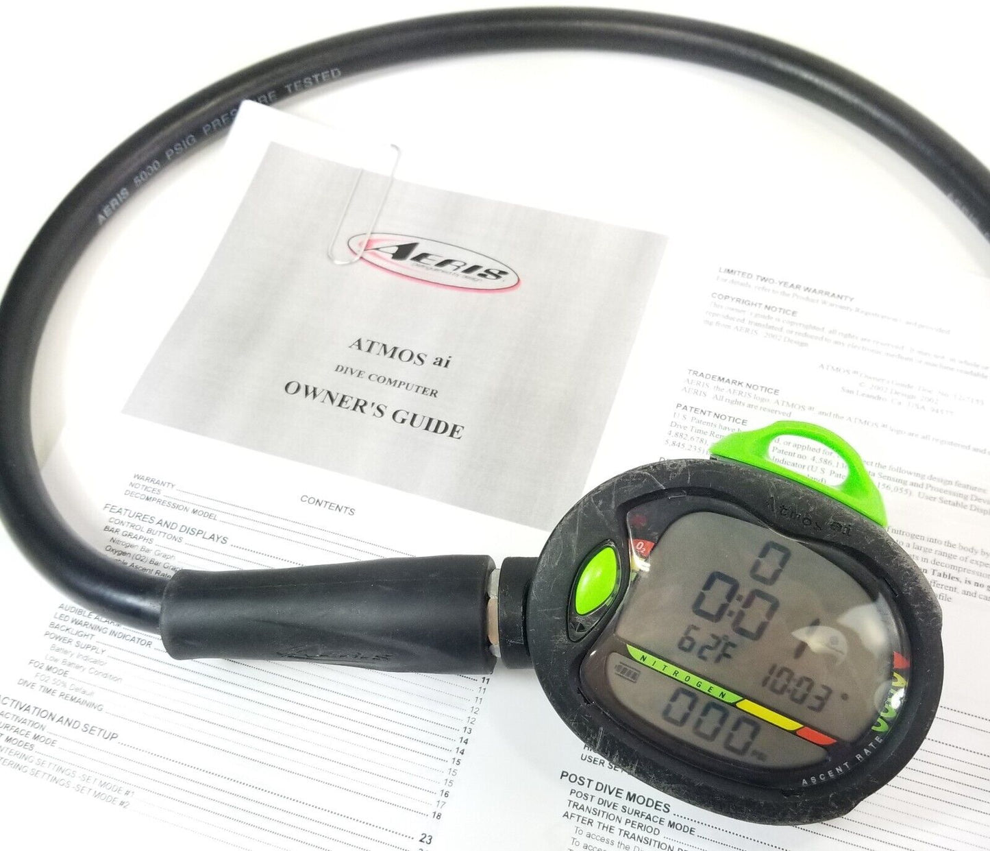 Aeris Atmos ai Air Integrated Nitrox Scuba Dive Diving Computer AtmosAI    #5003