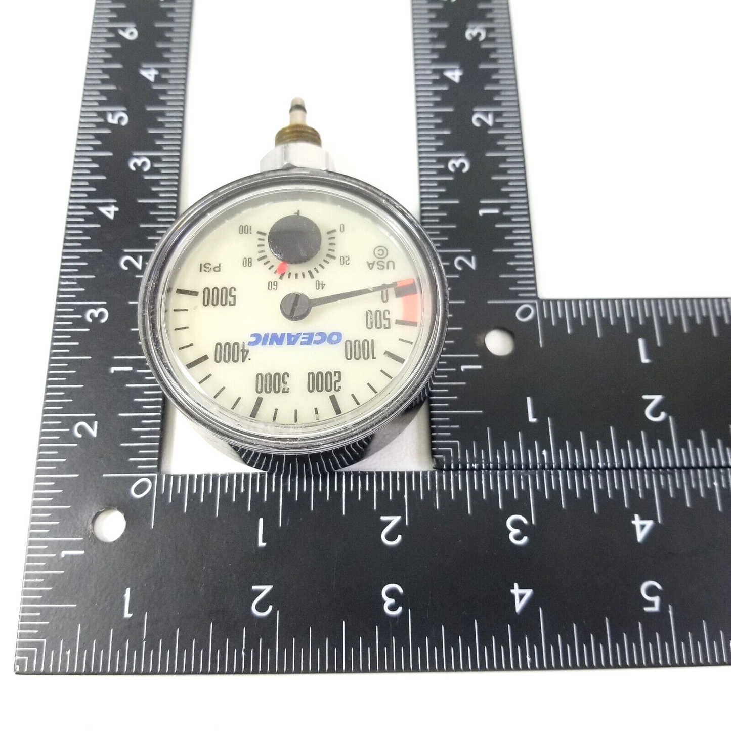 Oceanic 5000 PSI SPG Submersible Pressure Gauge + Thermometer 5,000 Scuba #4201