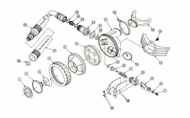 Sherwood Scuba Adjustable Orifice 43-40006-20, 450740 Classic Regulator SRB005010