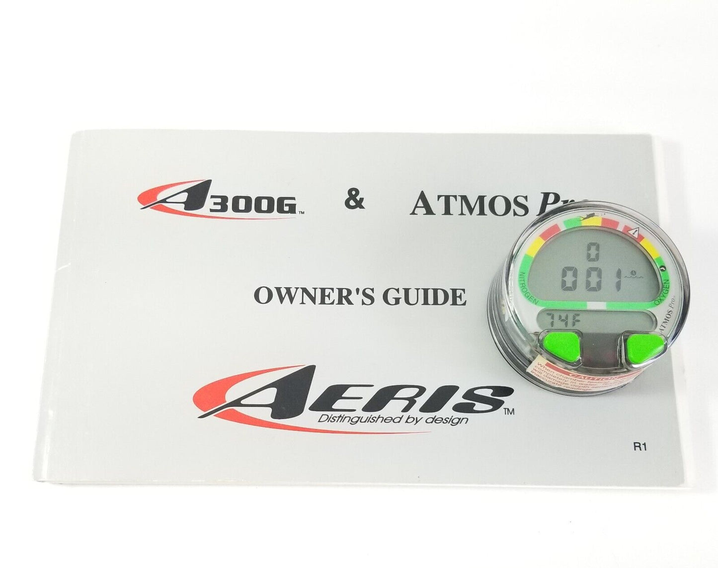 Aeris Atmos Pro Air & Nitrox Scuba Dive Computer Puck Module 2 Buttons     #4680