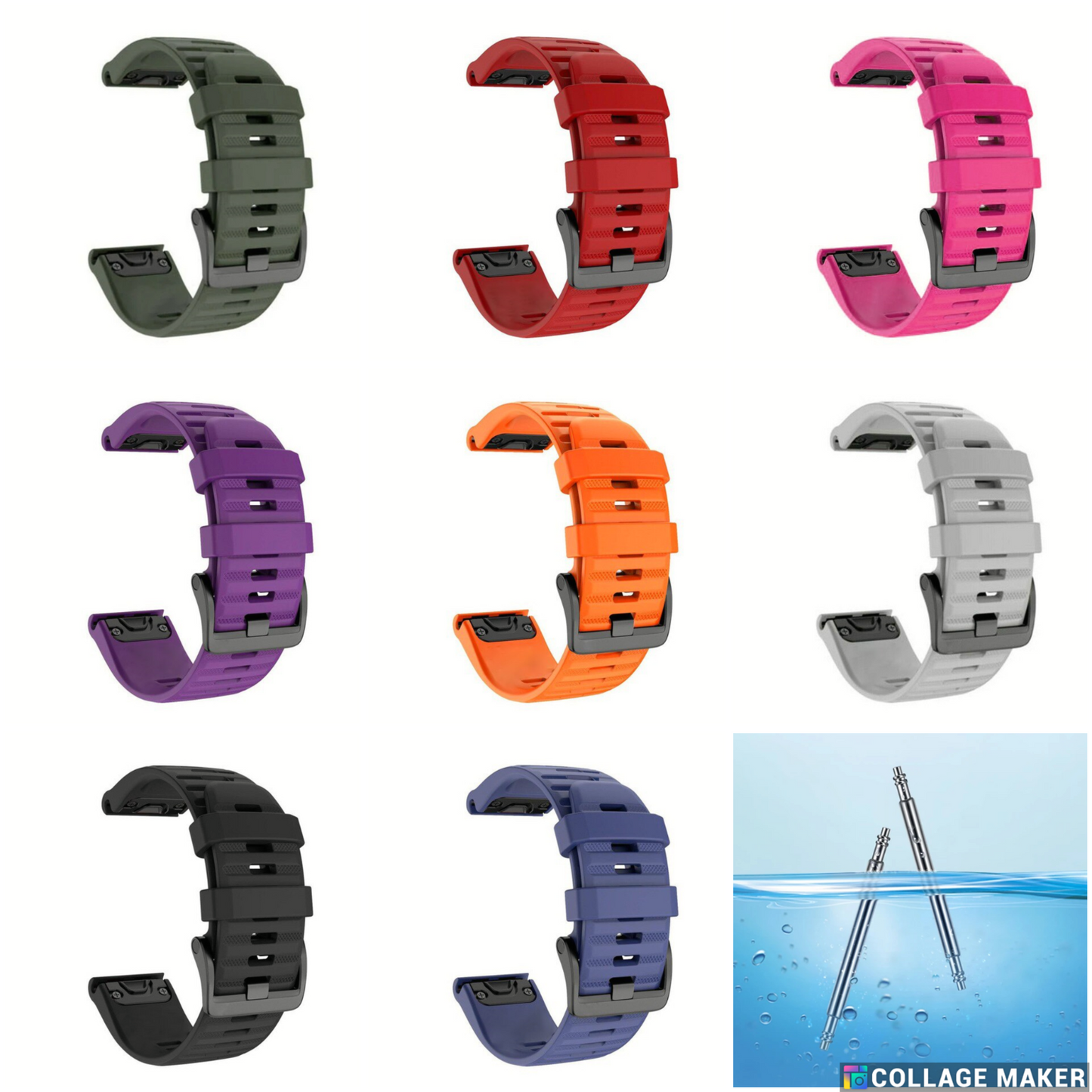 OCEANIC Wrist Strap Scuba Dive Computer Watch Band Versa, VT Pro VT3 VT4 + Pins