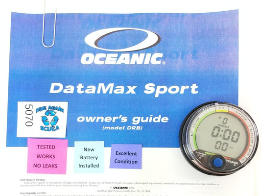 Oceanic Datamax Sport Puck Scuba Dive Computer + Manual NICE!!!            #5070
