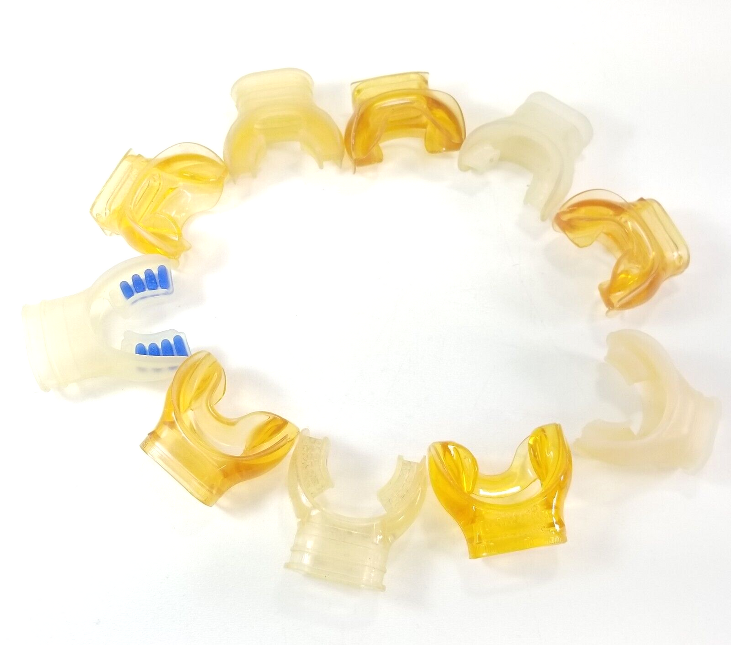 10x MouthPiece Lot Scuba Diving Snorkel 2nd Stage Regulator USED Mouth Piece