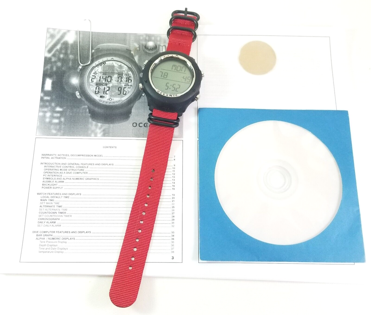 Oceanic Atom 2.0 Wrist Watch Scuba Dive Computer Wireless Air & Nitrox 2   #4769