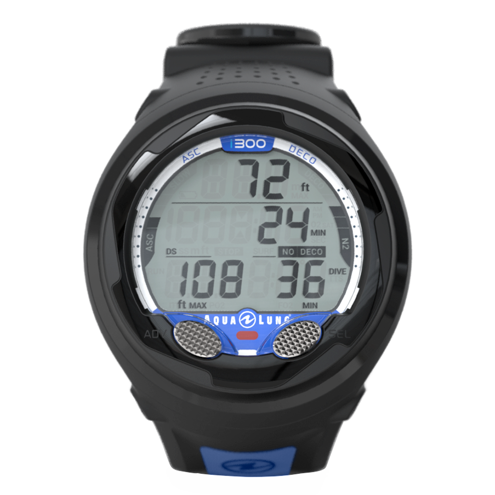 NEW Aqua Lung i300 Wrist Scuba Dive Computer Air & Nitrox 2 Buttons, Backlight