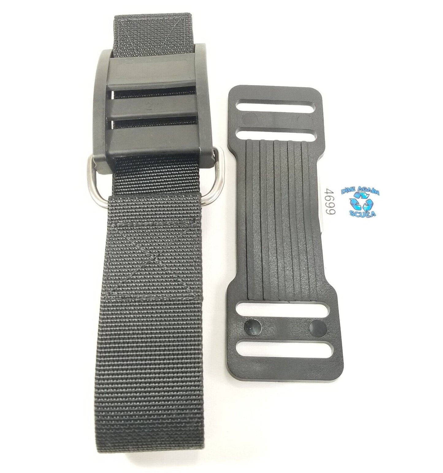 Cam Strap Adjustable BCD Tank Cylinder Strap Band, Buckle Scuba Diving Black 2"