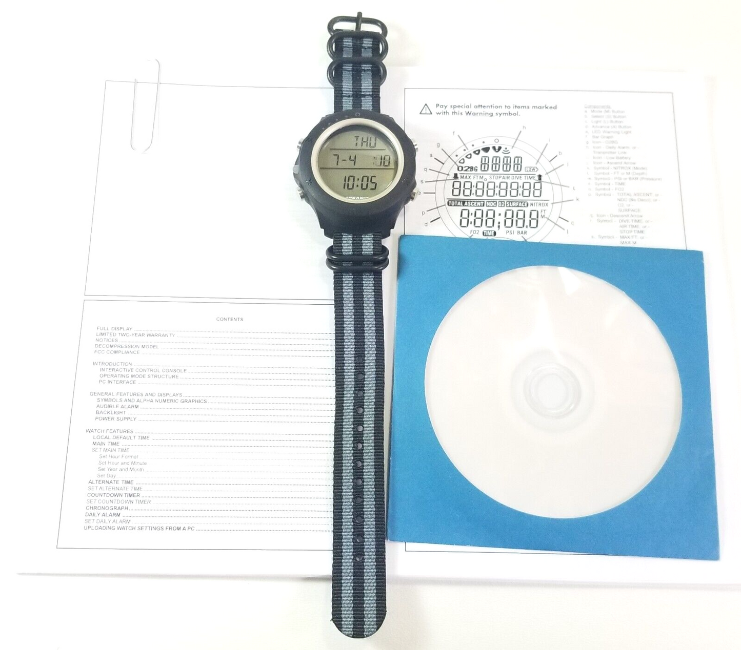 Oceanic Atom Wrist Watch Scuba Dive Computer Wireless Air & Nitrox         #4760