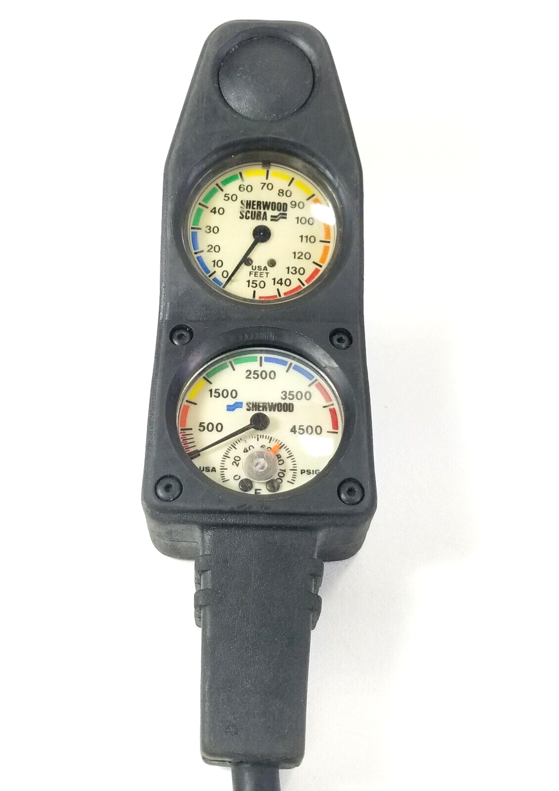 Sherwood Scuba Dive 2 Gauge Console Genesis 4500 SPG 150ft Depth #4404