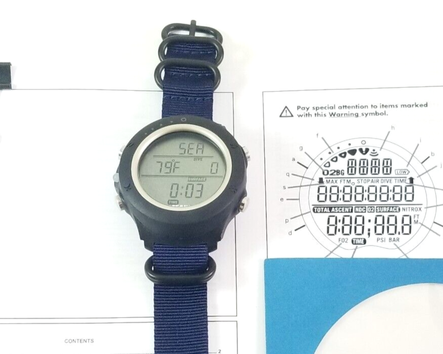 Oceanic Atom Wrist Watch Scuba Dive Computer Wireless Air & Nitrox         #4767