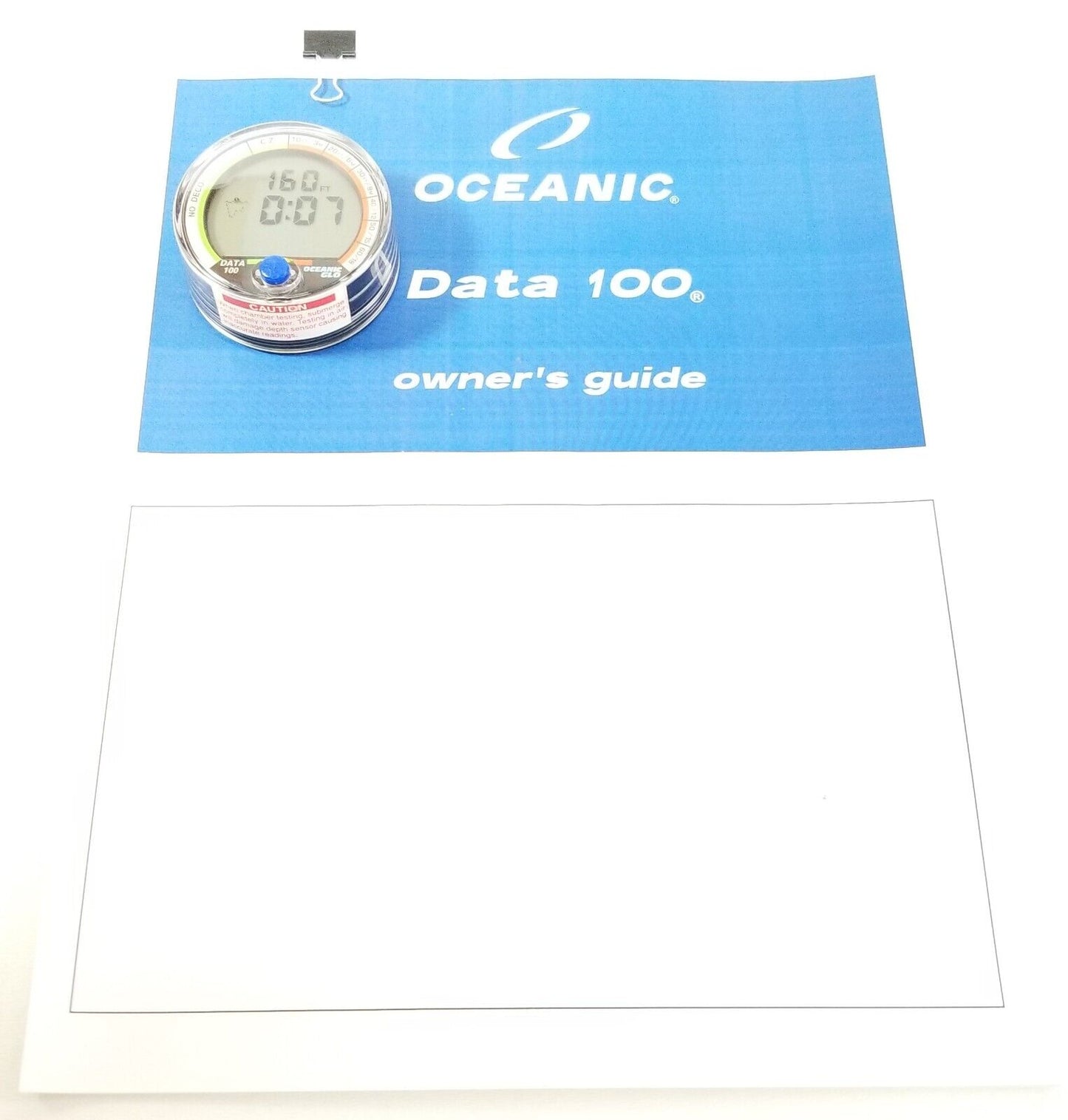 Oceanic Data 100 Puck Scuba Dive Computer + Manual  EXCELLENT!!            #4557