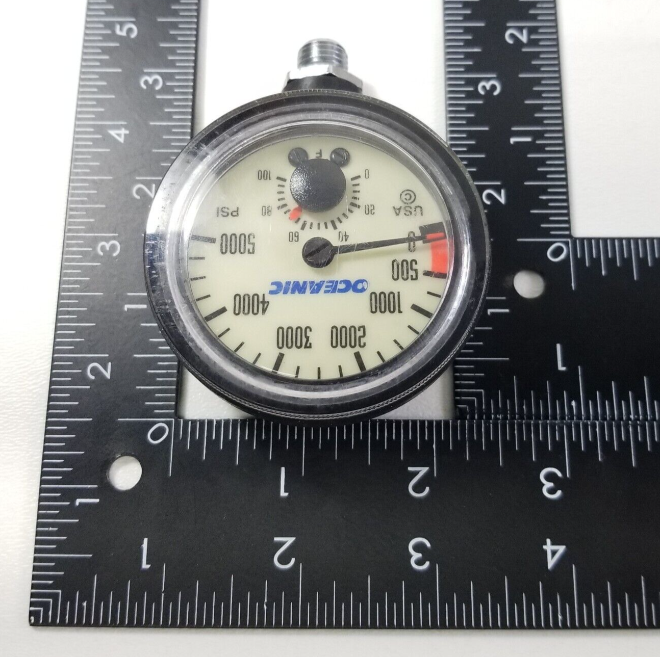 Oceanic 5000 PSI SPG Submersible Pressure Gauge + Thermometer 5,000 Scuba #4165