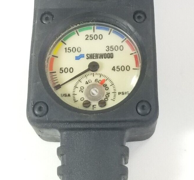 Sherwood Scuba Dive 2 Gauge Console Genesis 4500 SPG 150ft Depth #4407