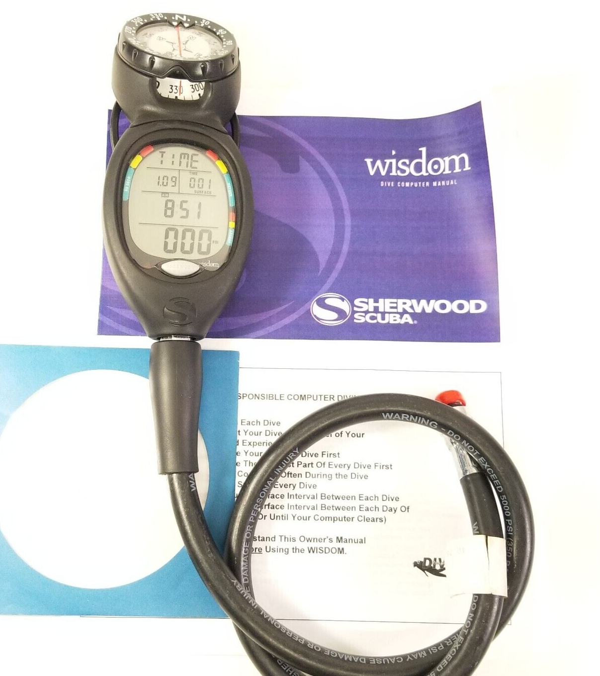 Sherwood WISDOM Air Integrated Scuba Dive Air & Nitrox Computer + Compass