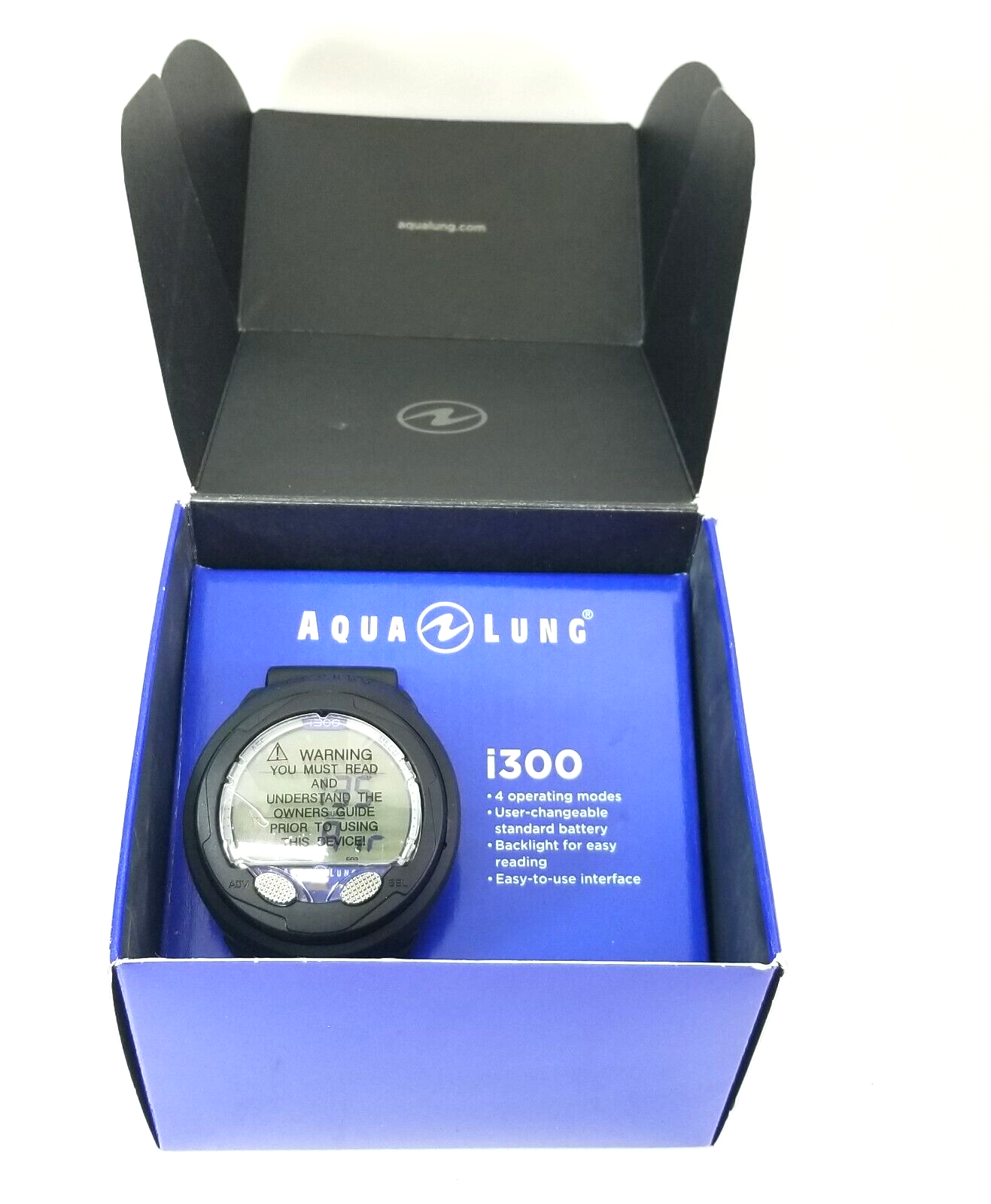 NEW Aqua Lung i300 Wrist Scuba Dive Computer Air & Nitrox 2 Buttons, Backlight