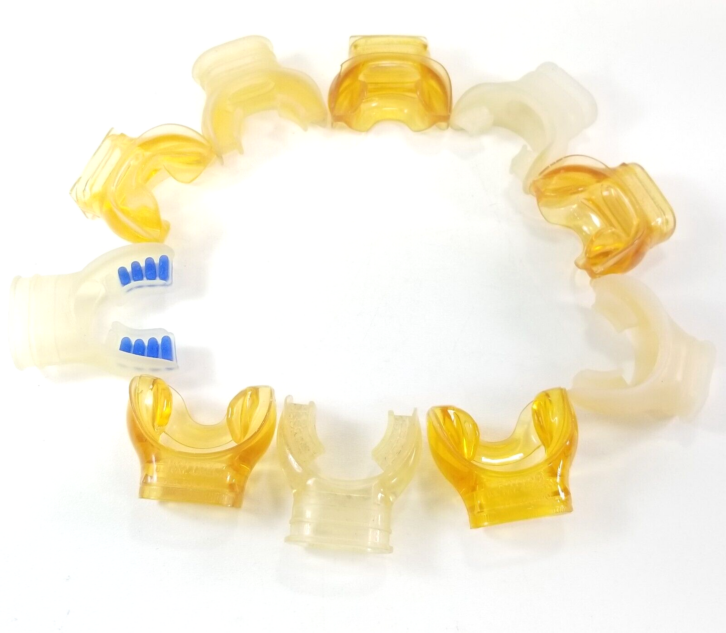 10x MouthPiece Lot Scuba Diving Snorkel 2nd Stage Regulator USED Mouth Piece
