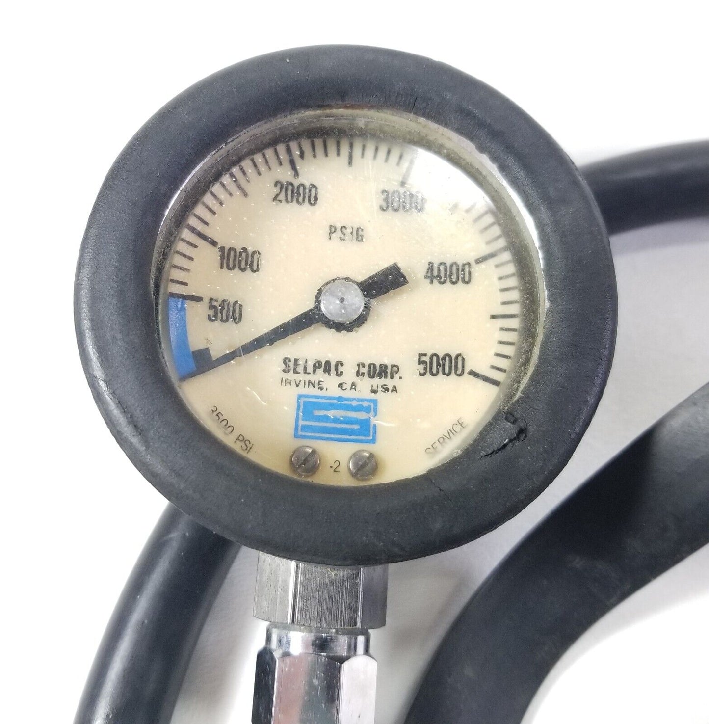 Selpac Corp 5000 PSI SPG Submersible Pressure Gauge Scuba Vintage 4619