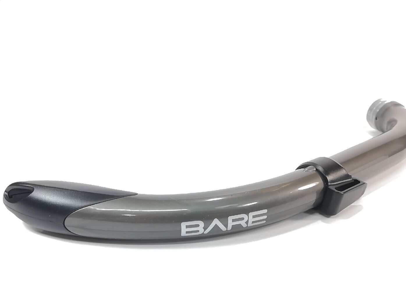 NEW Bare Snorkel Silver Gray Kids Youth Semi Dry Compact Scuba Diving Snorkeling