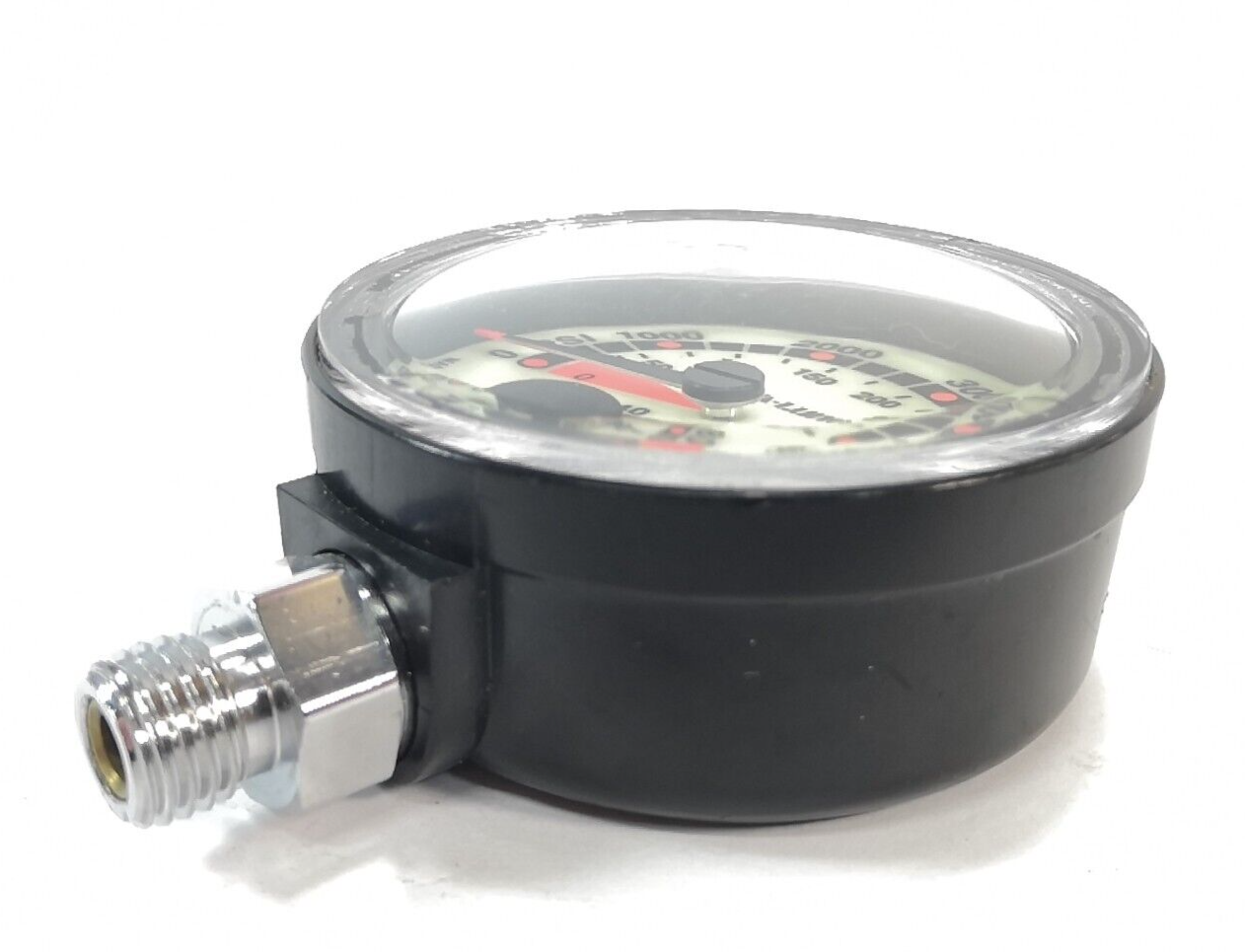 Aqua Lung 5000 PSI SPG 350 Bar Submersible Pressure Gauge Thermometer Scuba Dive