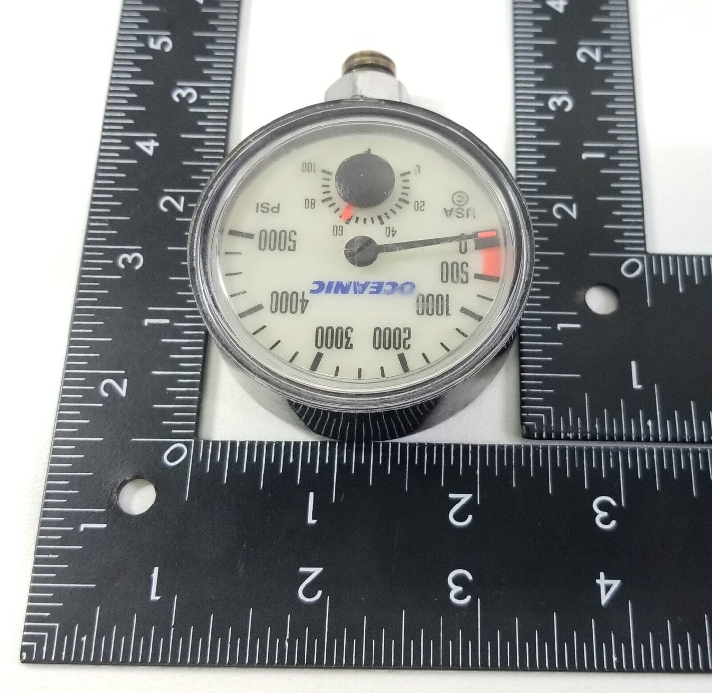 Oceanic 5000 PSI SPG Submersible Pressure Gauge + Thermometer 5,000 Scuba #4164