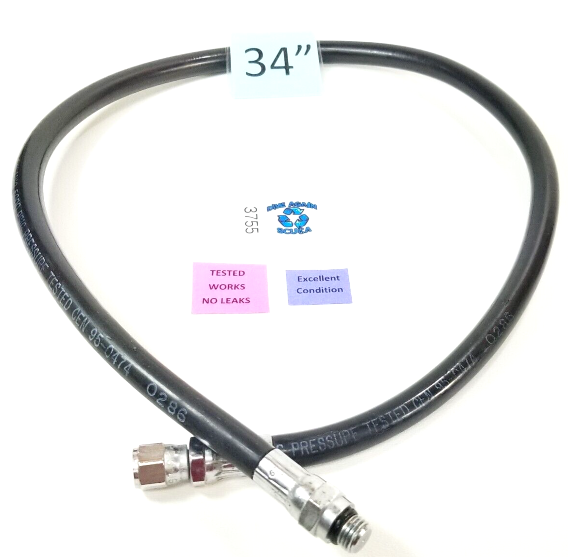 Oceanic 34" High Pressure HP Hose Scuba Dive Computer SPG 5000 PSI         #3755