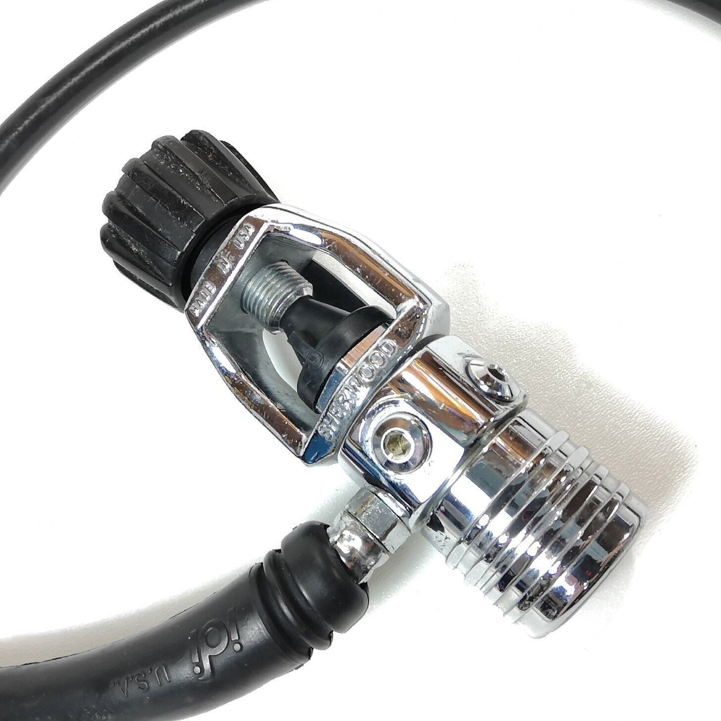 Sherwood Scuba Dive Regulator Yoke First Stage 1x HP 4x LP Ports + Inflator Hose