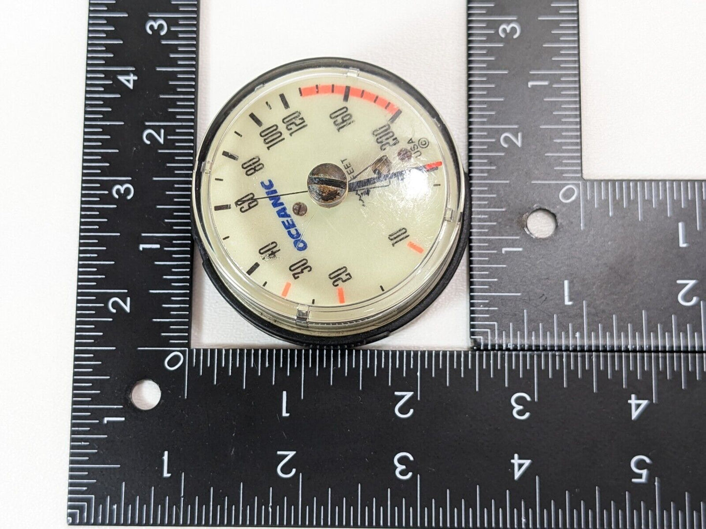 Oceanic 200ft Depth Gauge Puck Module Scuba Dive + Max Depth Gauge #2945