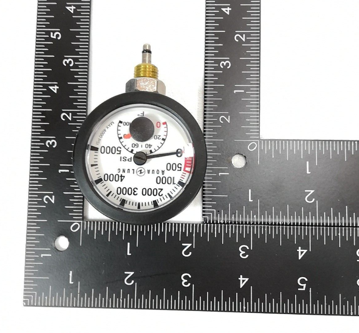 NEW Aqua Lung 5000 PSI SPG Pressure Gauge + Thermometer Scuba Dive (Oceanic Swiv