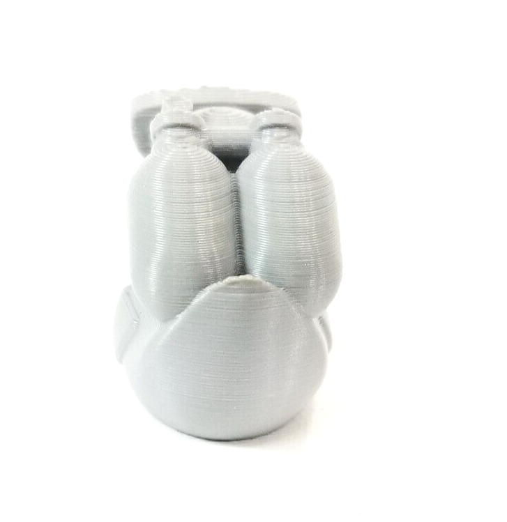 Scuba Diving 3D Printed Jeep, Cruise Duck  1.5" Gray PLA Plastic   (Rubber Duck)