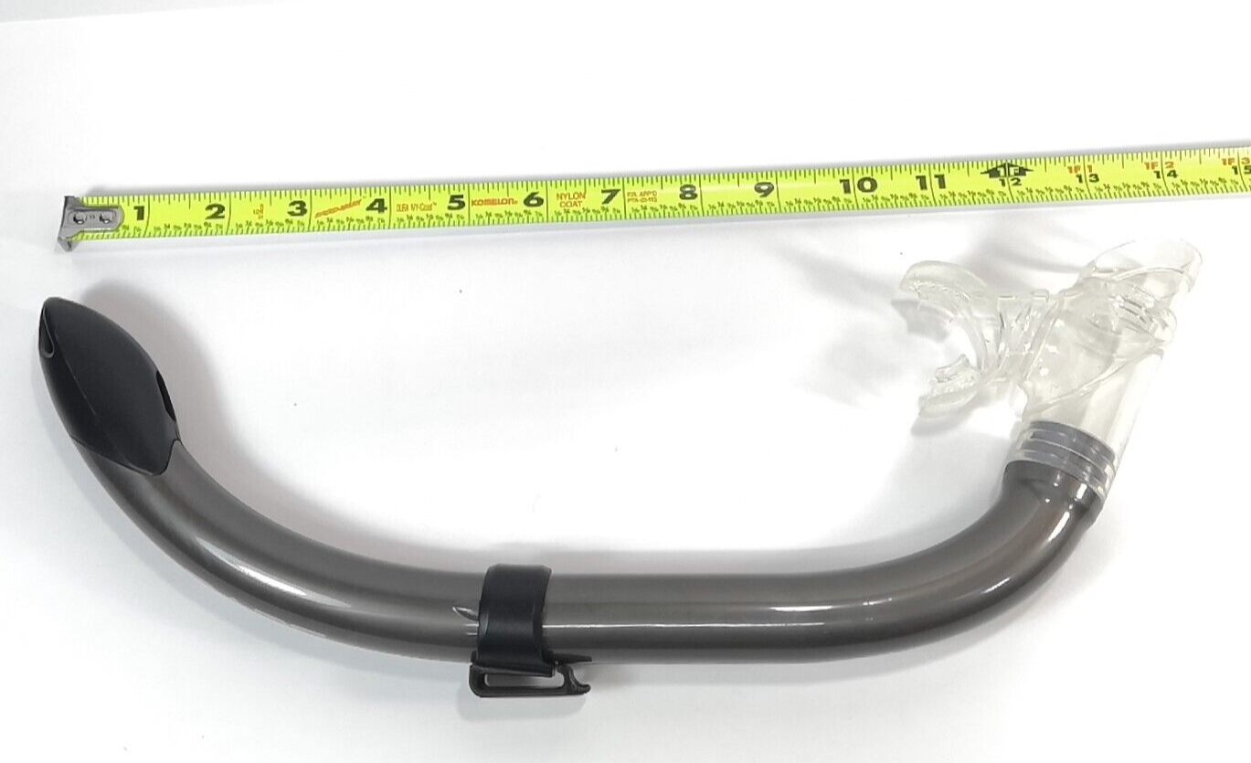 NEW Bare Snorkel Silver Gray Kids Youth Semi Dry Compact Scuba Diving Snorkeling