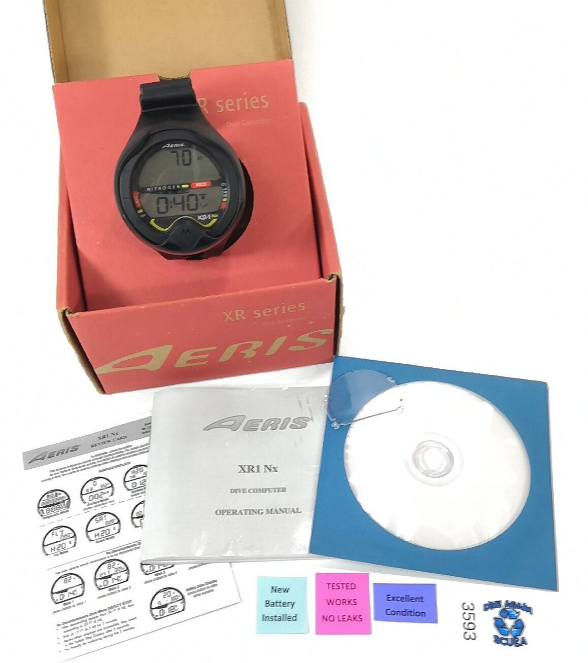 Aeris XR1-nx Scuba Diving Wrist Computer Air & Nitrox XR1 NX             #3593