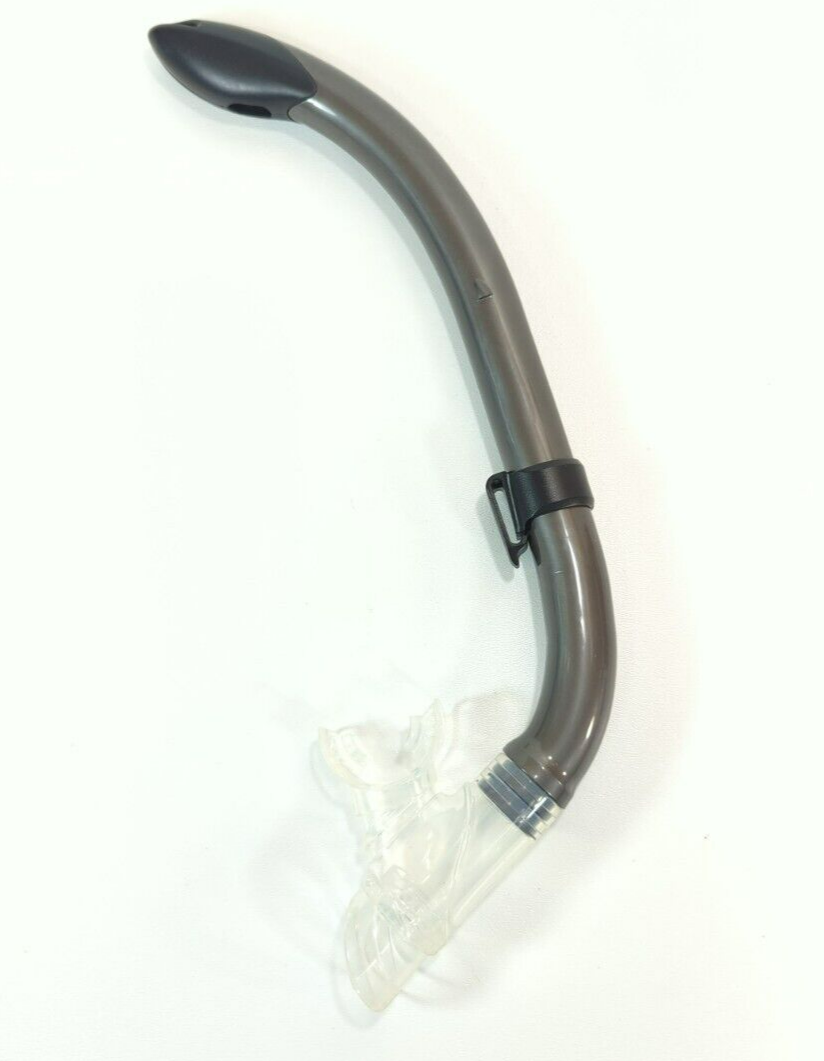NEW Bare Snorkel Silver Gray Kids Youth Semi Dry Compact Scuba Diving Snorkeling