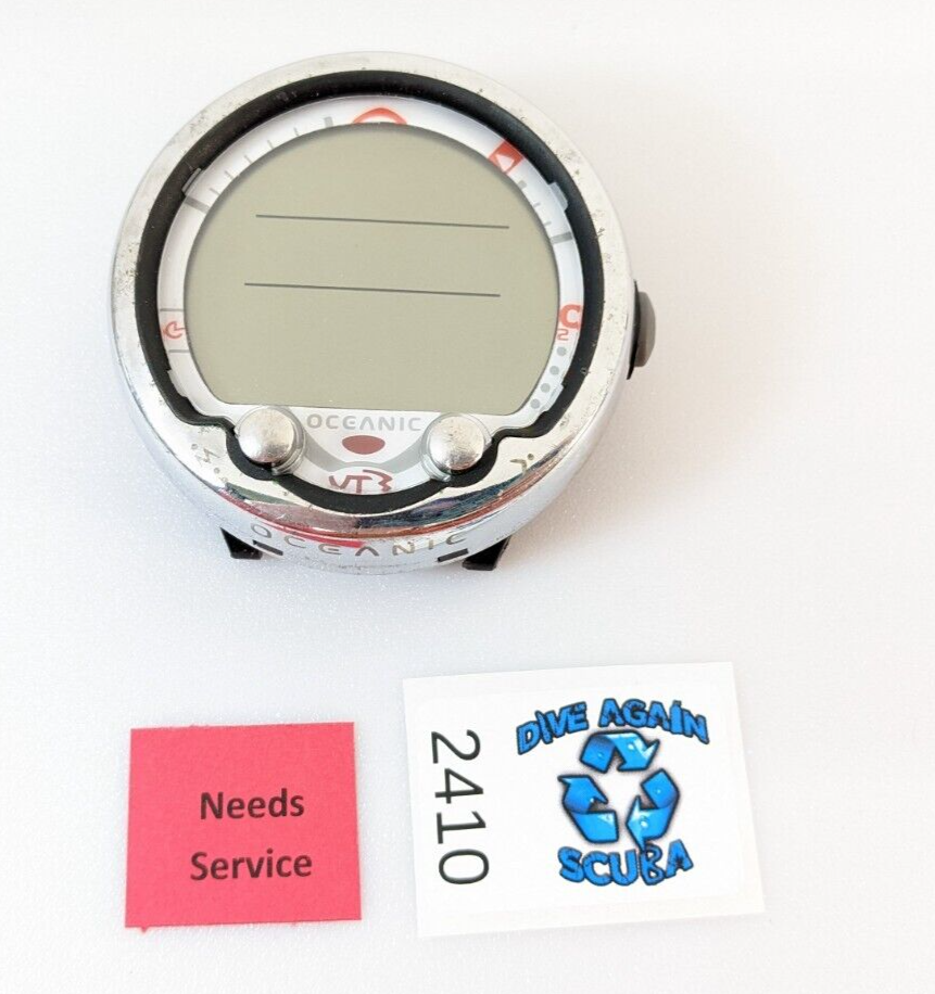 Oceanic VT3 Wrist Scuba Dive Computer Puck Module Wireless Hoseless As-Is #2410