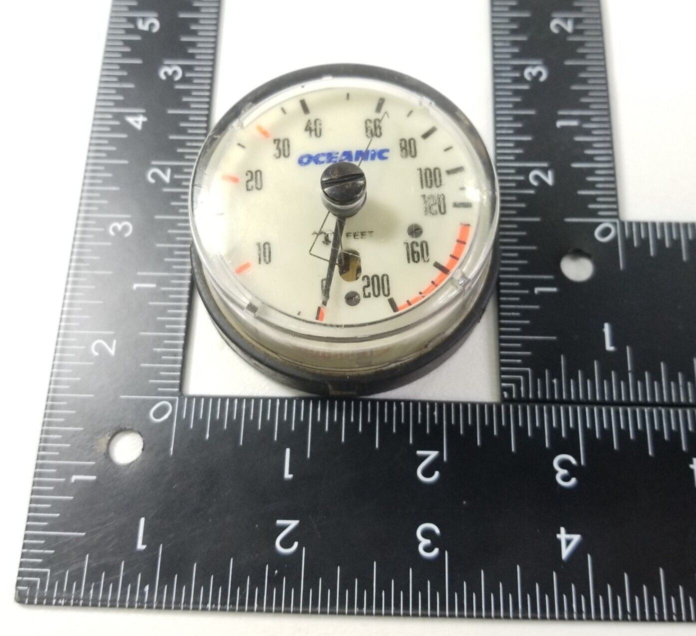 Oceanic 200ft Depth Gauge Puck Module Scuba Dive + Max Depth Gauge #4152