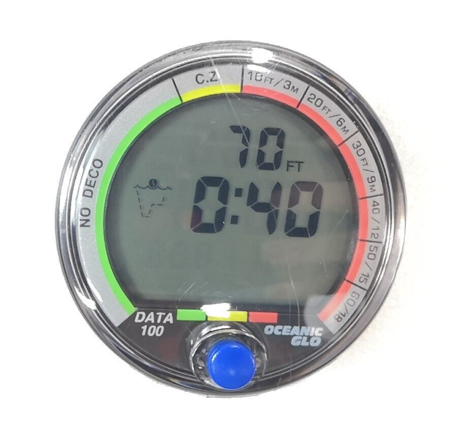 Oceanic Data 100 Air & Nitrox Puck Scuba Dive Computer + Manual           #3614