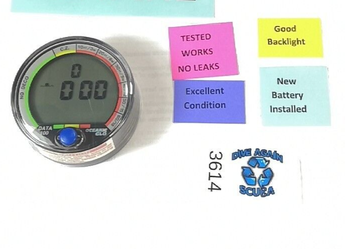 Oceanic Data 100 Air & Nitrox Puck Scuba Dive Computer + Manual           #3614
